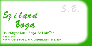 szilard boga business card